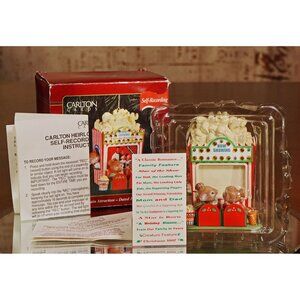 Carlton Cards Main Attraction Self-Recording Mouse Movies X-Mas Ornament Photo